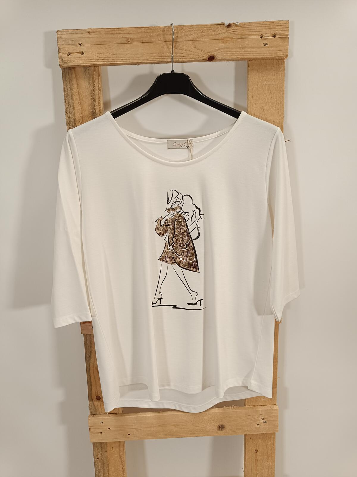 TSHIRT DONNA 3/4M GG2072 Tellini S.r.l. Ingrosso Abbigliamento